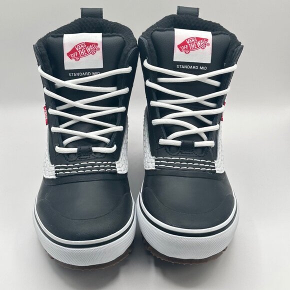 Vans Standard Mid MTE Snow Waterproof Boots Black White Men’s Size 8 Women 9 New - Picture 2 of 8